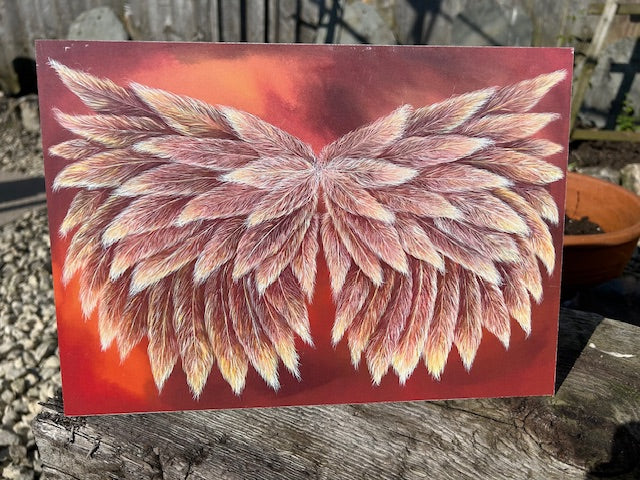 Aluminium Print Red Indian Wings A4