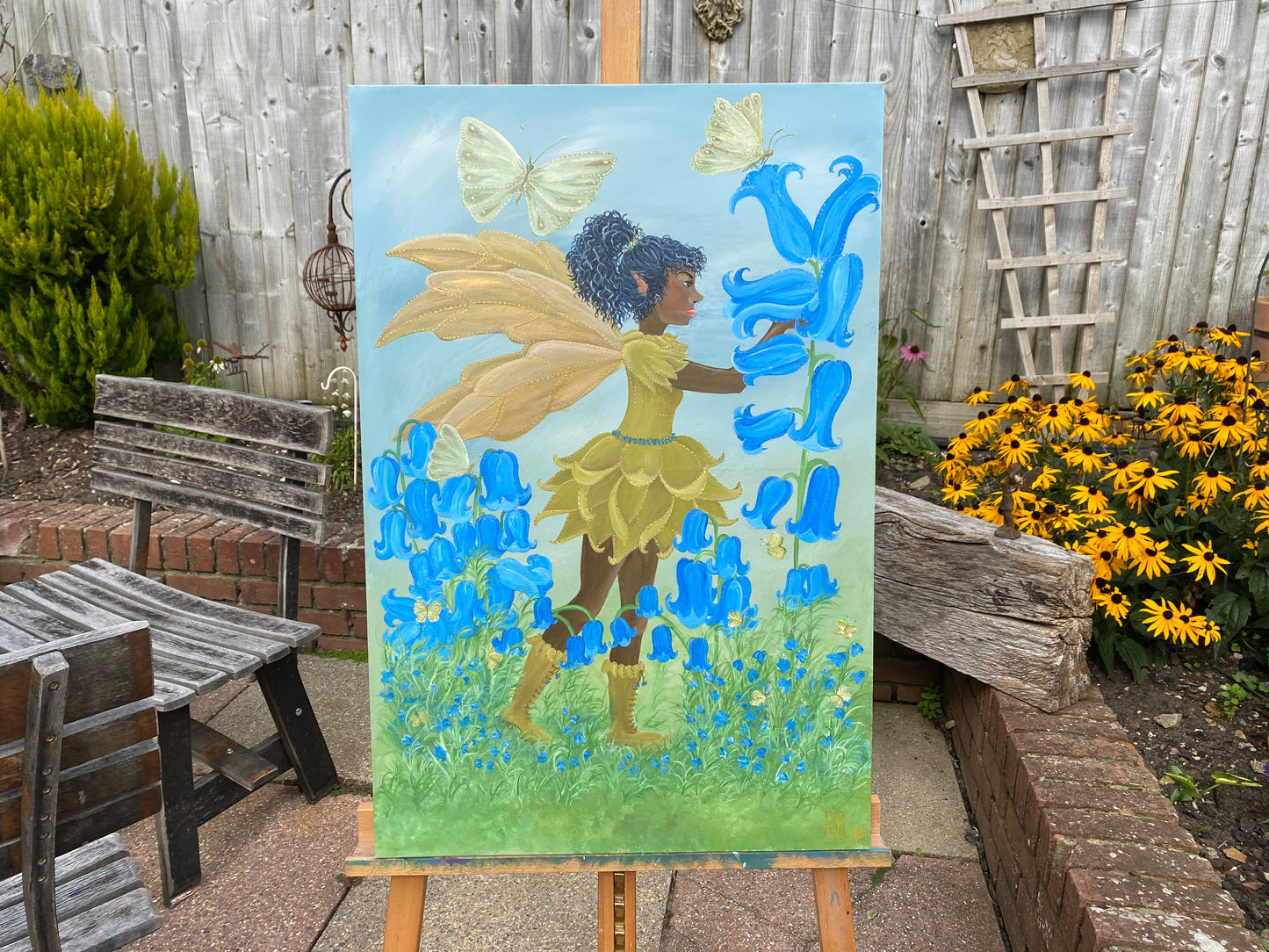 Original Painting ‘Bella’ Bluebell Fae – Gratitude & Humanity