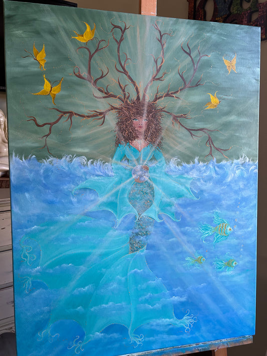 Original Painting Water Elemental Enowa – Love & Light