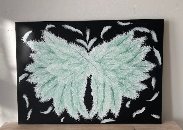 Original Painting Ruffled Wings