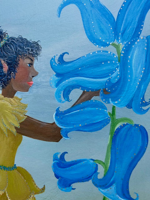 Original Painting ‘Bella’ Bluebell Fae – Gratitude & Humanity
