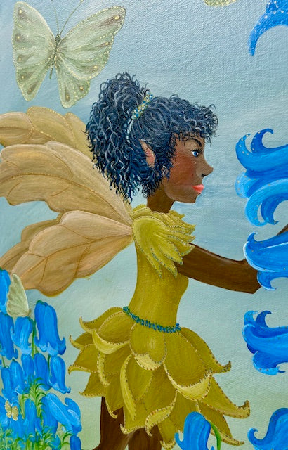 Original Painting ‘Bella’ Bluebell Fae – Gratitude & Humanity