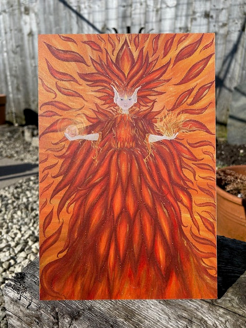 Aluminium Print Fire Elemental ‘Matash’ - The Magical Magician