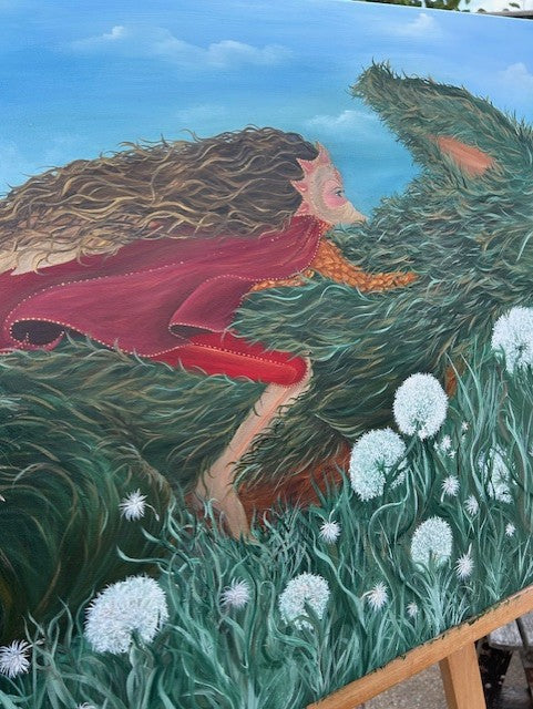 Original Painting - Elaraya & Landula - Earth & Air Elemental