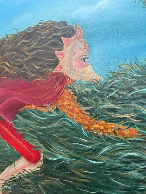 Original Painting - Elaraya & Landula - Earth & Air Elemental