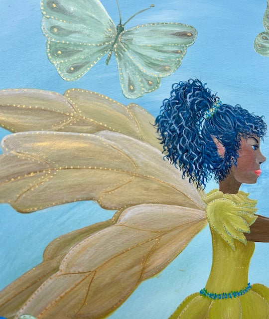 Original Painting ‘Bella’ Bluebell Fae – Gratitude & Humanity