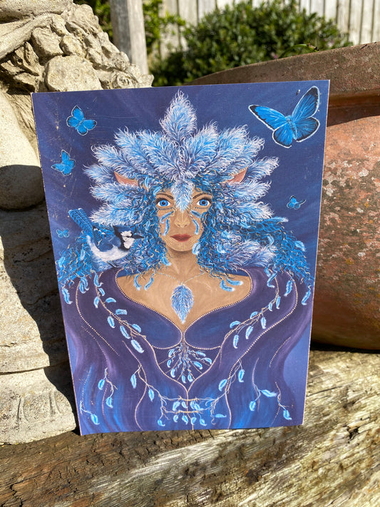 Galactic Elemental ‘Rae’ - Humanoid Blue Avian