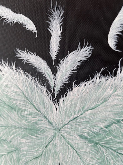 Original Painting Ruffled Wings
